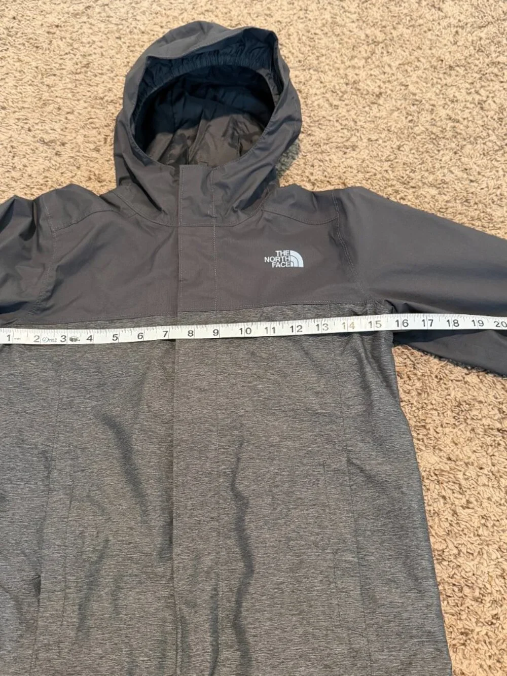 The North Face Boys Small Black Gray Rain Jacket Coat - Picture 10 of 11